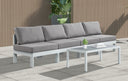 Nizuc - Outdoor Patio 4 Seat Armless Modular Sofa With White Frame - Meridian Furniture - Stationary Sectionals- Elite Enclave Home