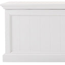 Solid Wood Chest - White - HomeRoots - Storage Baskets - Elite Enclave Home