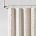 Metro - Woven Clipped Solid Shower Curtain - Sand - Madison Park - Shower Curtains - Elite Enclave Home