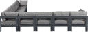 Nizuc - Outdoor Patio 9 Piece Modular Sectional With Gray Frame