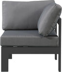 Meridian Nizuc Outdoor Patio Corner Chair – modular design with waterproof fabric cushions and aluminum frame
