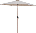 Fiji - Aluminum Patio Umbrella With Round Teak Base