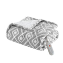 Amira - Dream Soft Heated Throw - Gray Geo - Sharper Image - Heated Throws - Elite Enclave Home