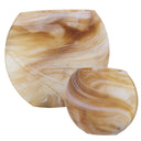 Fusion - Swirled Caramel & Ivory Vases (Set of 2)