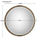 Finnick - Iron Coil Round Mirror - Gold