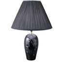 Bedside Table Lamp With Black Empire Shade - Black