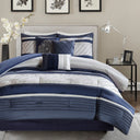 Blaire - Queen Piece Comforter (Set of 7) - Navy
