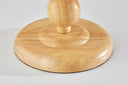 Solid Wood Candlestick Table Lamp With Off - White Drum Shade - Brown - HomeRoots - Table Lamps - Elite Enclave Home