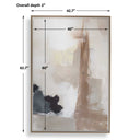 Bluster - Framed Abstract Canvas - Blue / Brown / Gray / Orange / Purple / White / Yellow