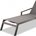 Modern Aluminum Chaise Lounges (Set of 2) - Taupe