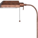 Adjustable Traditional Shaped Floor Lamp With Rust Square Shade - Rust - HomeRoots - Floor Lamps - Elite Enclave Home