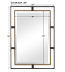 Carrizo - Rectangle Mirror - Gold & Bronze