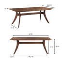Florence - Small Rectangular Dining Table - Walnut - Moe's Home Collection - Dining Tables - Elite Enclave Home