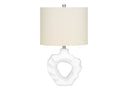 Novelty Table Lamp With Drum Shade - Cream - HomeRoots - Table Lamps - Elite Enclave Home