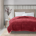 Coleman - Reversible HeiQ Smart Temperature Down Alternative Blanket - Burgundy