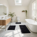 Tufted Pearl Channel - 24" x 58" Rug - Black - Madison Park - Bath Rugs & Mats - Elite Enclave Home