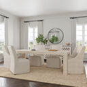 Warwick - Upholstered Rolling Dining Chair