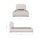 Colin - Twin Bed - Oatmeal - Moe's Home Collection - Upholstered Beds - Elite Enclave Home