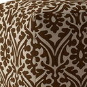 Cotton Damask Pouf Ottoman - Brown