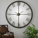 Uttermost Amelie Large Wall Clock in Bronze – oversized wall clock with warm bronze finish