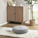 Loretta - Round Floor Pillow Cushion - Gray - Intelligent Design - Throw Pillows - Elite Enclave Home