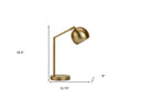 Metal Round Table Lamp With Gold Dome Shade - Gold - HomeRoots - Table Lamps - Elite Enclave Home