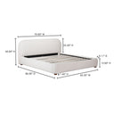 Colin - Queen Bed - Oatmeal - Moe's Home Collection - Upholstered Beds - Elite Enclave Home