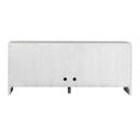 Brinson - Carved Wood 4 Door Cabinet - White / Woodtone