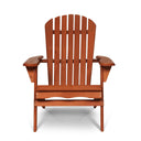 Battleship Wood Heavy Duty Plastic Outdoor Adirondack Chair - Gray And Natural