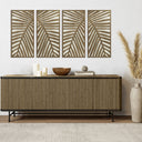 Birch Palms - Carved Wall Panel (Set of 2) - Dark Brown - Madison Park - Wall Decor - Elite Enclave Home