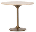 Malani - Travertine Gathering Table - Classic Home - Dining Tables - Elite Enclave Home