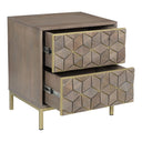 Corolla - Nightstand - Gray - Moe's Home Collection - Accent Nightstands - Elite Enclave Home