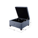 Aspen - Ottoman - Blue - Madison Park - Storage Ottomans - Elite Enclave Home