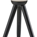 Solid Wood Tripod Table Lamp With White Ribbed Glass Shade - Black - HomeRoots - Table Lamps - Elite Enclave Home