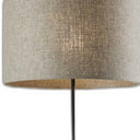Traditional Shaped Floor Lamp With Beige Drum Shade - Black / Beige - HomeRoots - Floor Lamps - Elite Enclave Home