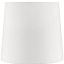 17" Metal Bedside Table Lamp With Shade - White