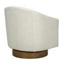 Ashton - Upholstered Swivel Chair With Wood Base - Cream - Madison Park - Swivel Chairs - Elite Enclave Home