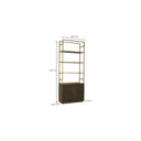 Elliot - Bookshelf - Brown Oak - Moe's Home Collection - Etageres - Elite Enclave Home
