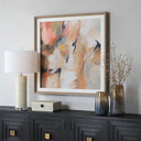 Uphill - Framed Abstract Print - Light Brown