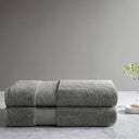 Turkish Bath Sheet 2 Piece Set - Charcoal - Madison Park Signature - Towel Sets - Elite Enclave Home