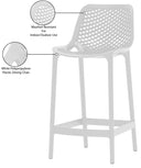 Mykonos - Outdoor Patio Stool (Set of 2) - Meridian Furniture - Stool Sets - Elite Enclave Home