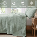 Quebec - King Reversible Bedspread Set - Seafoam