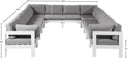 Nizuc - Outdoor Patio 12 Piece Modular Sectional With White Frame - Meridian Furniture - Stationary Sectionals- Elite Enclave Home
