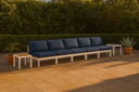 Nizuc - Outdoor Patio 5 Seat Modular Armless Sofa With White Frame - Meridian Furniture - Stationary Sectionals- Elite Enclave Home