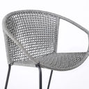 25" Metal Outdoor Dining Chair (Set of 2) - Gray