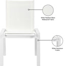 Nizuc - Outdoor Patio Dining Chair With White Frame (Set of 2)