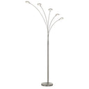Five Light LED Arc Floor Lamp - Nickel - HomeRoots - Floor Lamps - Elite Enclave Home