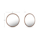 Alcott - Accent Round Mirror Small - Walnut - Moe's Home Collection - Accent Mirrors - Elite Enclave Home