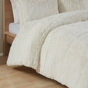 Malea - King Shaggy Comforter Mini Set - Ivory