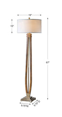 Boydton - Burnished Wood Floor Lamp - Gold